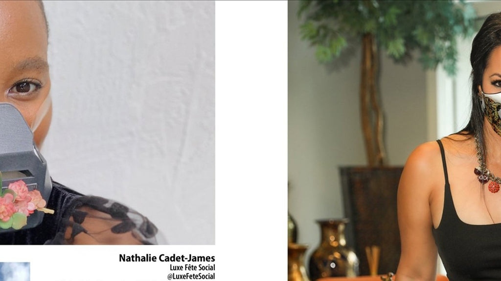 Brickell Magazine Features Nathalie Cadet-James Wearing an OCTO® Respirator Mask Dark