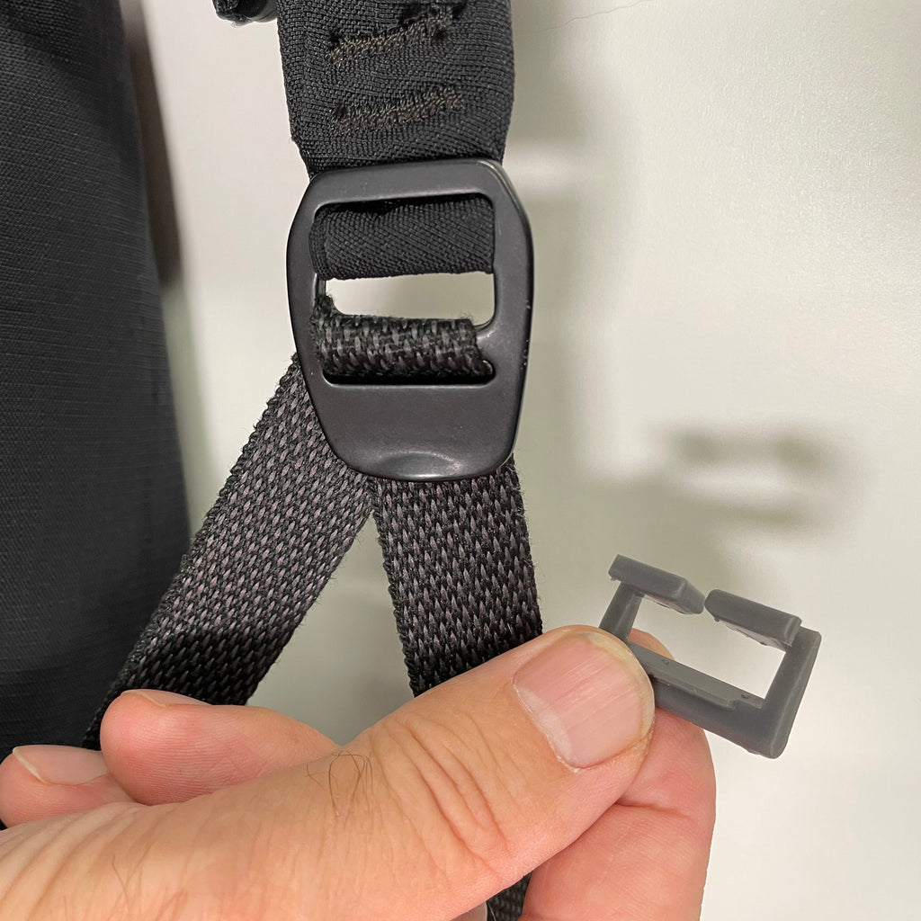 Step 1 Installing Strap keeper for Bellroy backpacks