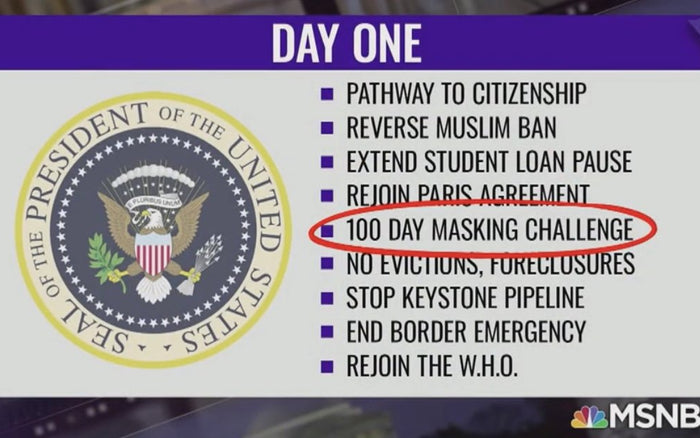Image credit MSNBC on January 20, 2021